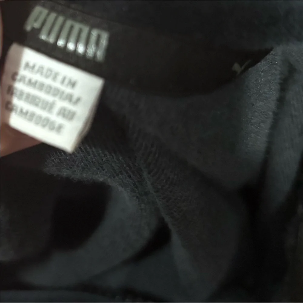 Puma Midnight Black/Charcoal shade Velour Jacket size Small - Picture 8 of 9